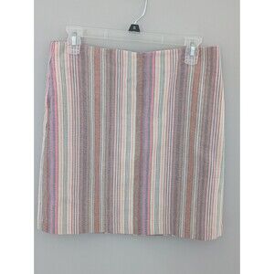 LOFT Outlet Women's Multicolor Striped Mini Skirt Size 6 Summer Skirt Officewear